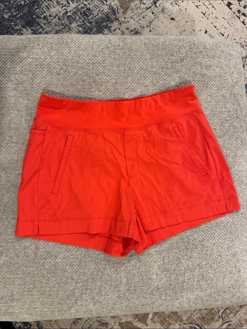 Athleta Vibrant Orange High-Waist Performance Shorts